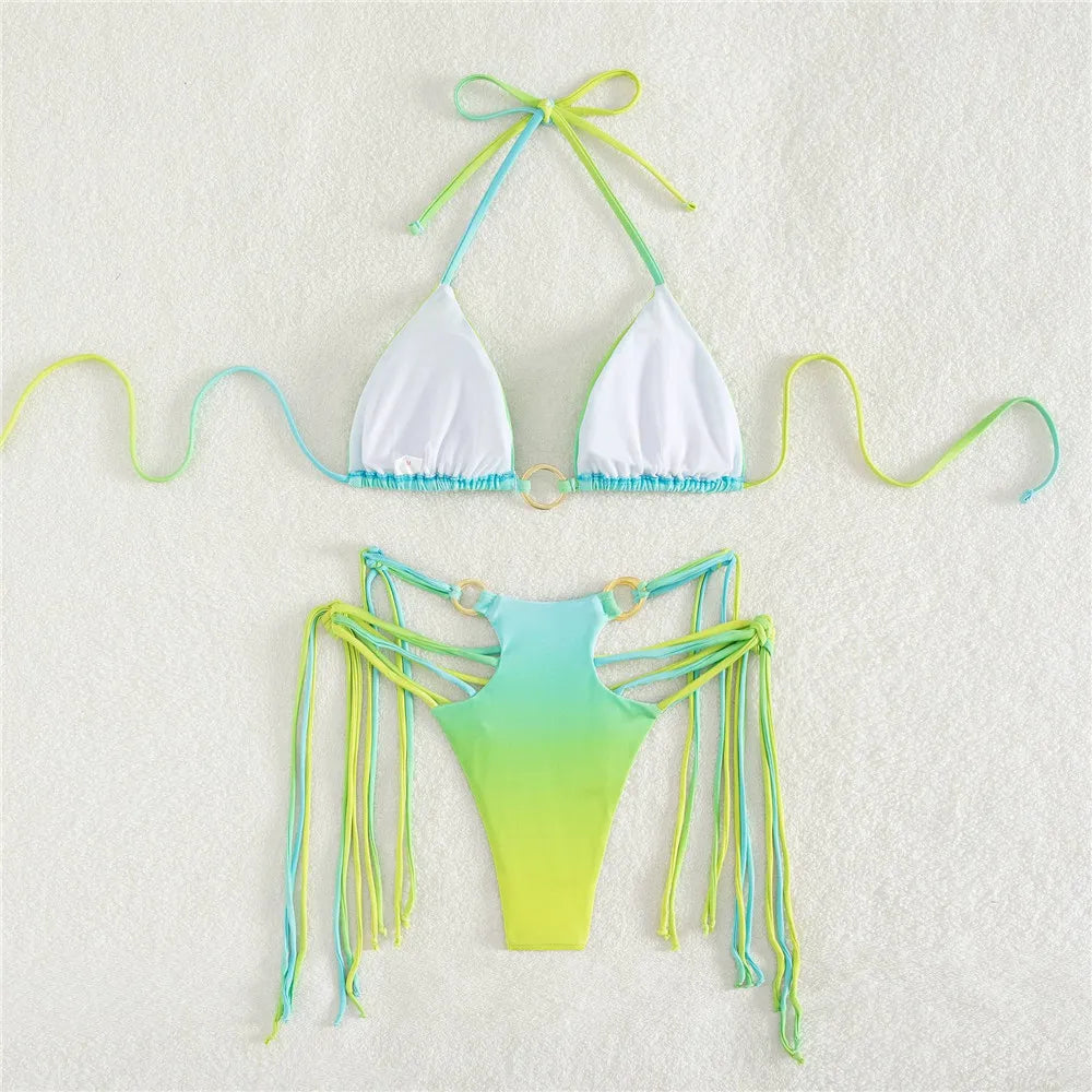 Gradient Tie Die Micro Bikini