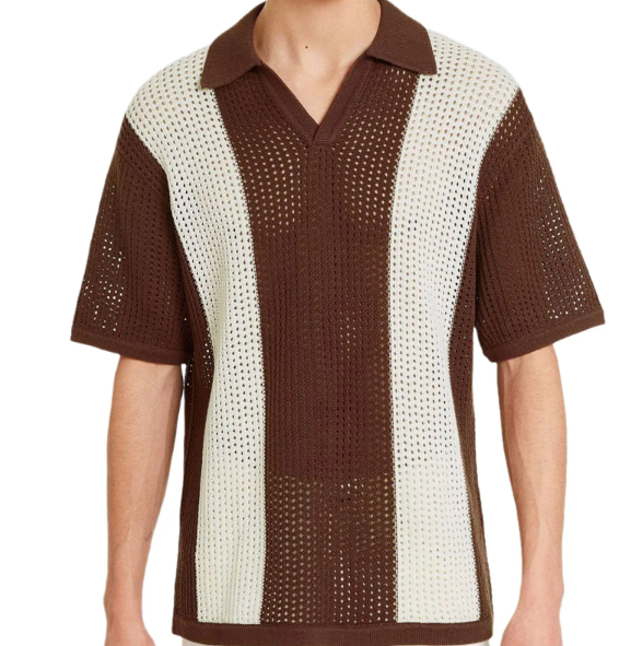 Elias Hollow Knitted Polo Shirt